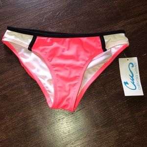 California Waves Bikini Bottom Coral Size Small